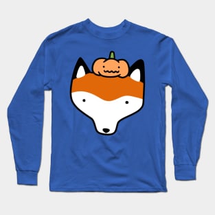 Pumpkin Fox Face Long Sleeve T-Shirt